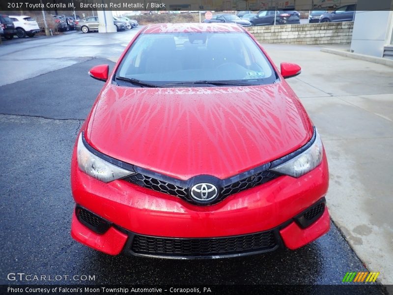 Barcelona Red Metallic / Black 2017 Toyota Corolla iM