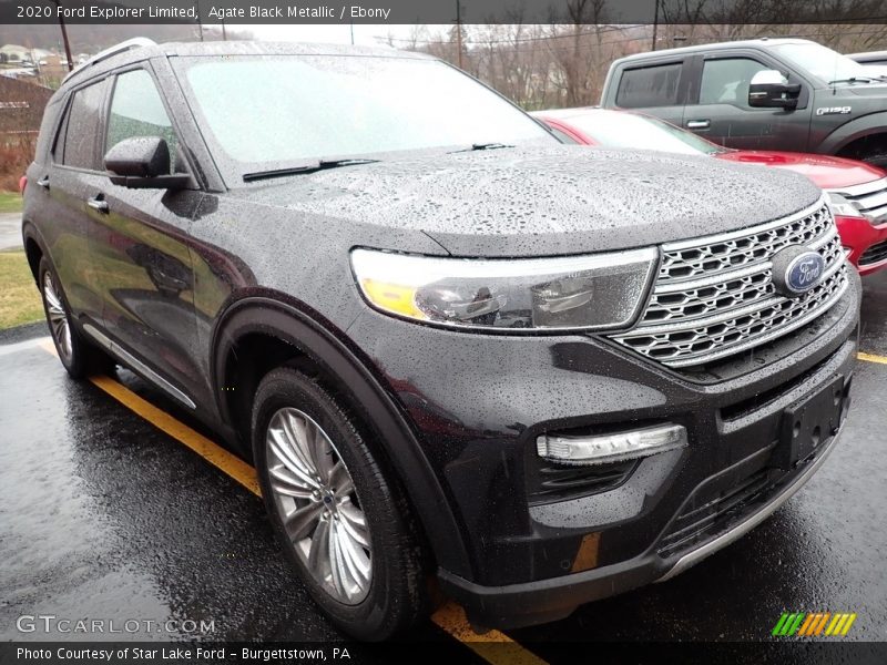 Agate Black Metallic / Ebony 2020 Ford Explorer Limited