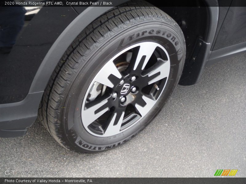 Crystal Black Pearl / Black 2020 Honda Ridgeline RTL AWD