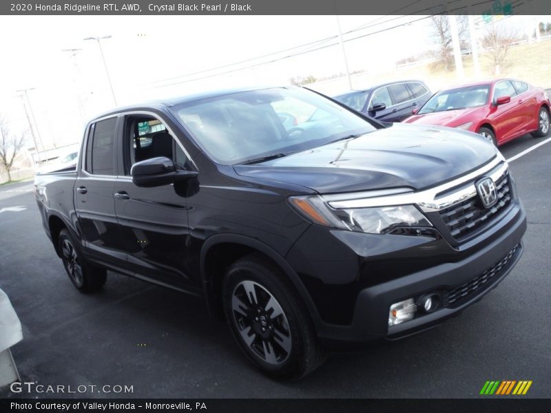 Crystal Black Pearl / Black 2020 Honda Ridgeline RTL AWD