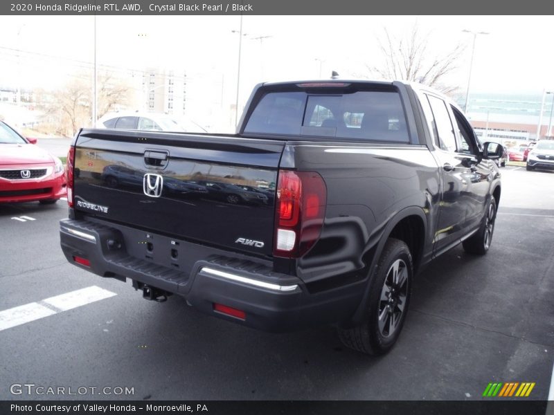 Crystal Black Pearl / Black 2020 Honda Ridgeline RTL AWD