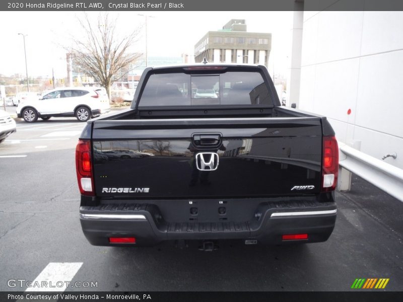 Crystal Black Pearl / Black 2020 Honda Ridgeline RTL AWD