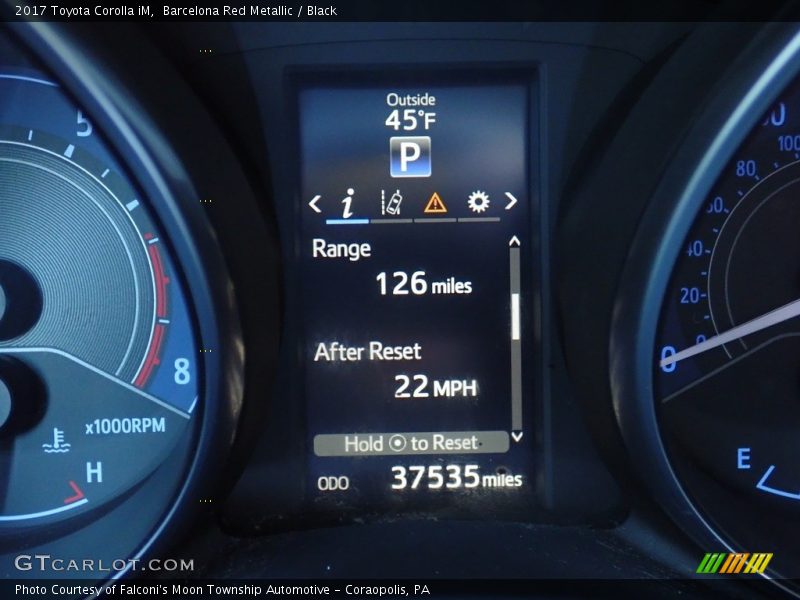 Barcelona Red Metallic / Black 2017 Toyota Corolla iM