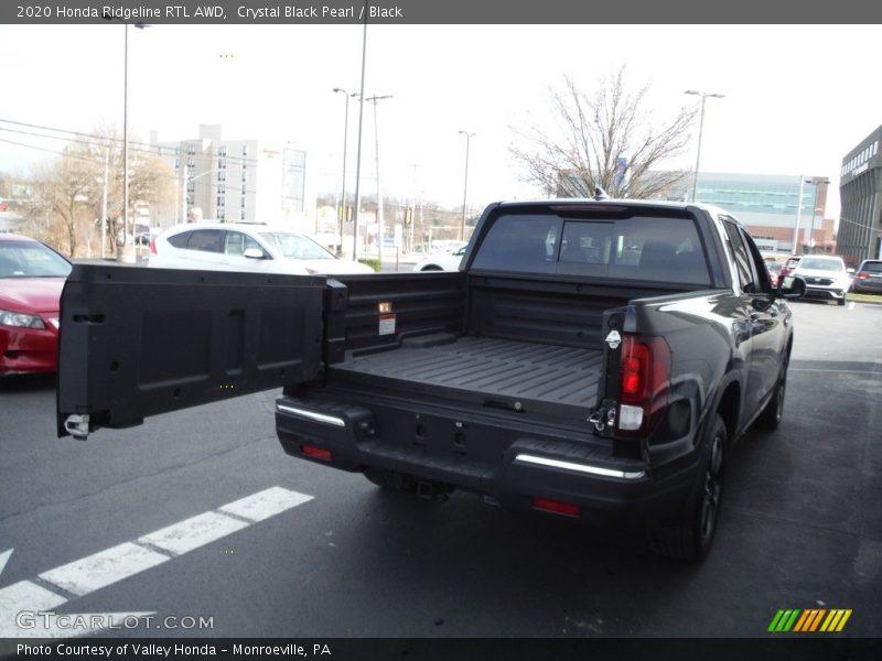 Crystal Black Pearl / Black 2020 Honda Ridgeline RTL AWD