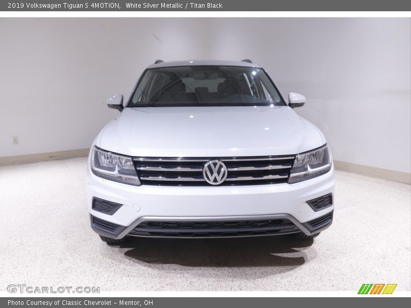 White Silver Metallic / Titan Black 2019 Volkswagen Tiguan S 4MOTION