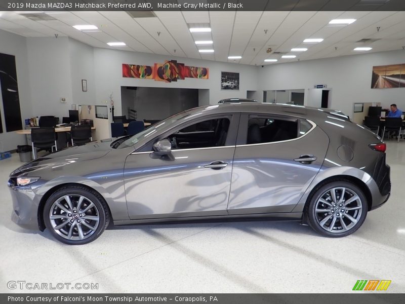 Machine Gray Metallic / Black 2019 Mazda MAZDA3 Hatchback Preferred AWD