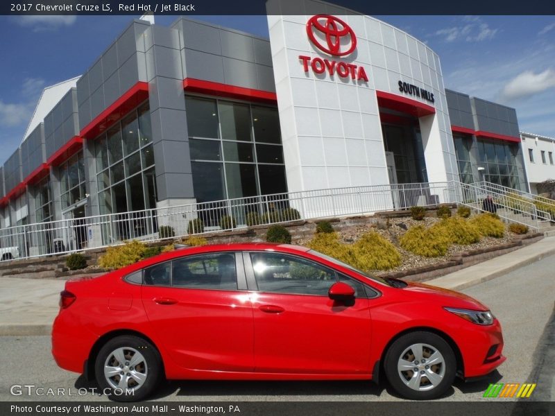 Red Hot / Jet Black 2017 Chevrolet Cruze LS