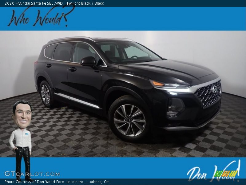 Twilight Black / Black 2020 Hyundai Santa Fe SEL AWD
