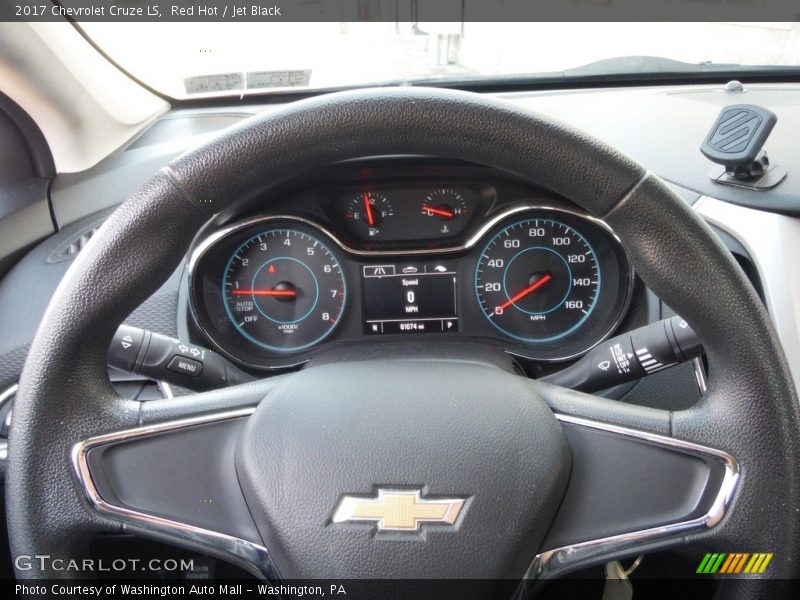 Red Hot / Jet Black 2017 Chevrolet Cruze LS