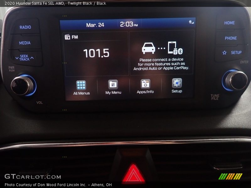 Twilight Black / Black 2020 Hyundai Santa Fe SEL AWD