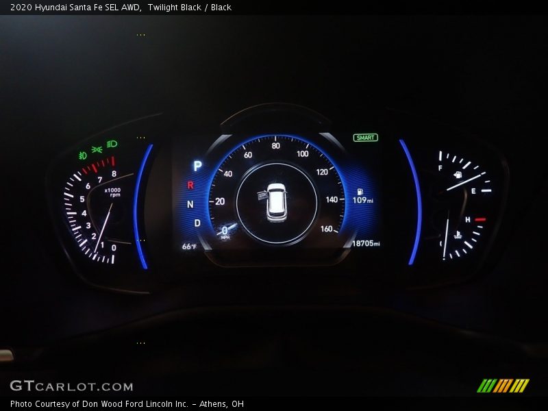 Twilight Black / Black 2020 Hyundai Santa Fe SEL AWD