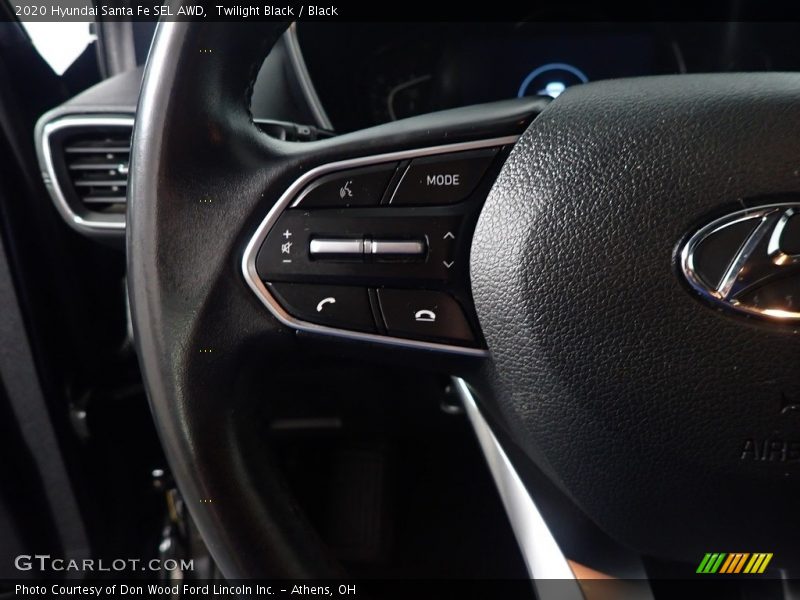 Twilight Black / Black 2020 Hyundai Santa Fe SEL AWD