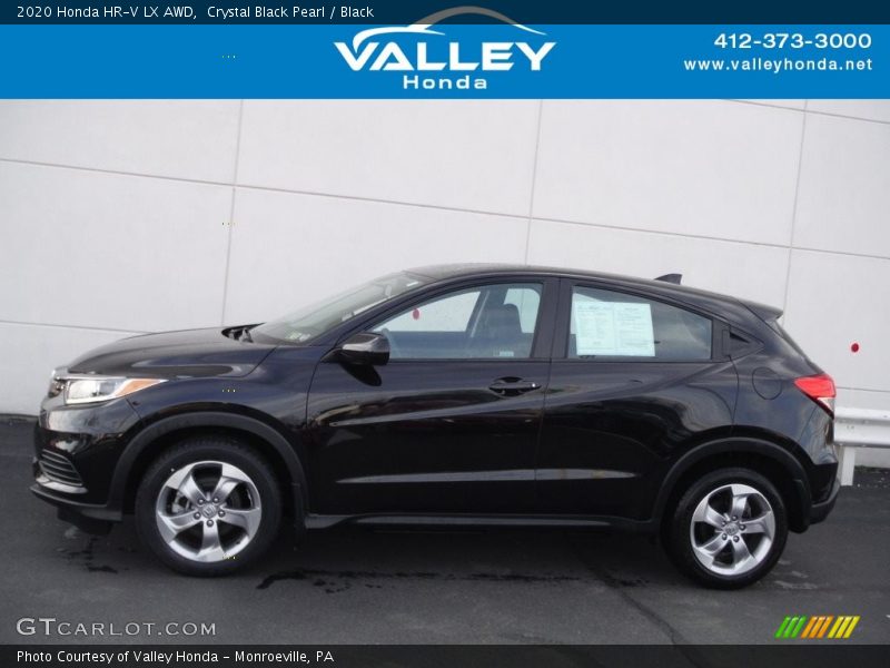 Crystal Black Pearl / Black 2020 Honda HR-V LX AWD