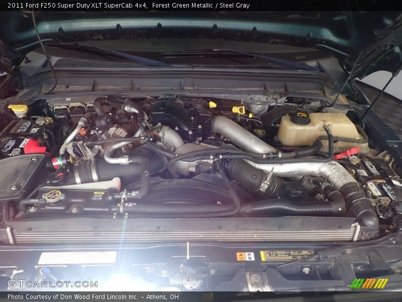 Forest Green Metallic / Steel Gray 2011 Ford F250 Super Duty XLT SuperCab 4x4