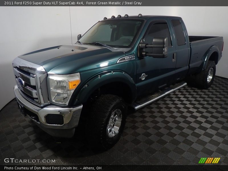 Forest Green Metallic / Steel Gray 2011 Ford F250 Super Duty XLT SuperCab 4x4