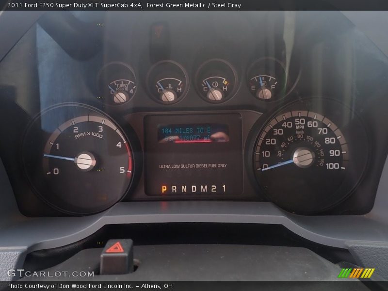 Forest Green Metallic / Steel Gray 2011 Ford F250 Super Duty XLT SuperCab 4x4