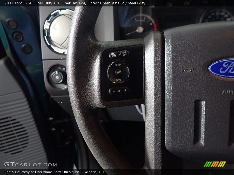 Forest Green Metallic / Steel Gray 2011 Ford F250 Super Duty XLT SuperCab 4x4