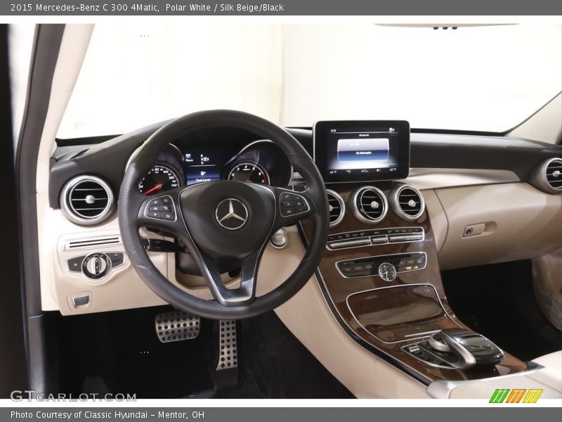 Polar White / Silk Beige/Black 2015 Mercedes-Benz C 300 4Matic