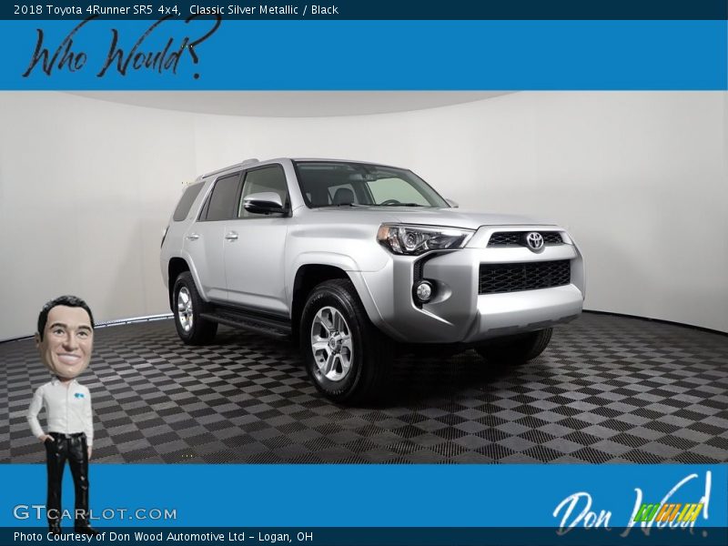 Classic Silver Metallic / Black 2018 Toyota 4Runner SR5 4x4