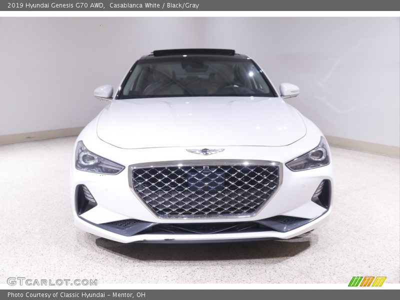 Casablanca White / Black/Gray 2019 Hyundai Genesis G70 AWD