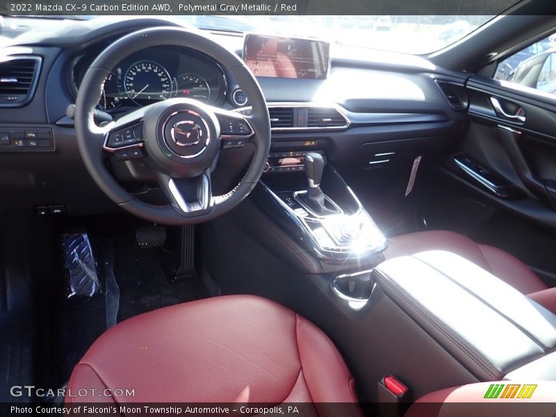 Polymetal Gray Metallic / Red 2022 Mazda CX-9 Carbon Edition AWD