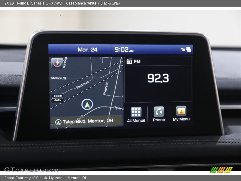 Casablanca White / Black/Gray 2019 Hyundai Genesis G70 AWD