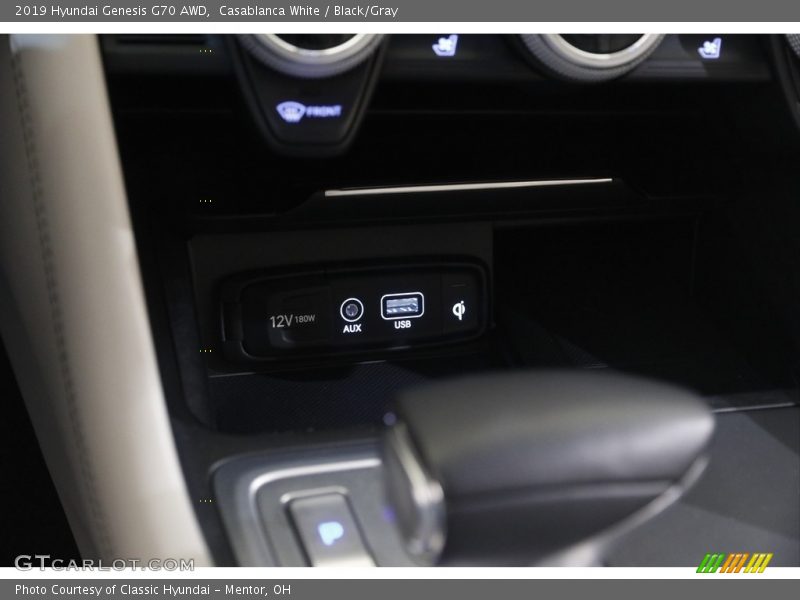 Casablanca White / Black/Gray 2019 Hyundai Genesis G70 AWD