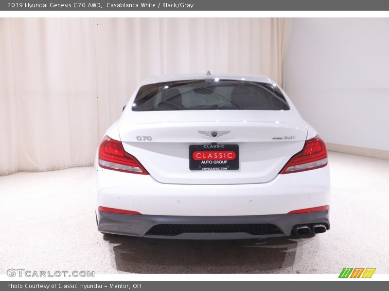Casablanca White / Black/Gray 2019 Hyundai Genesis G70 AWD