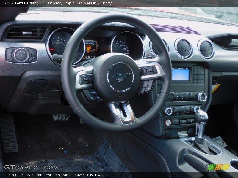 Dashboard of 2022 Mustang GT Fastback
