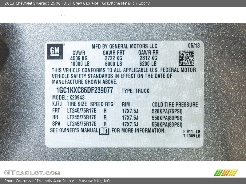 Graystone Metallic / Ebony 2013 Chevrolet Silverado 2500HD LT Crew Cab 4x4