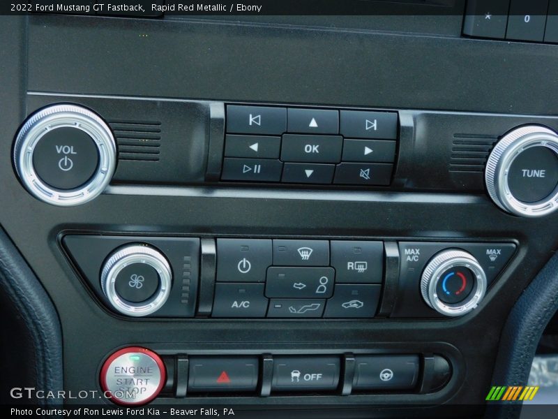 Controls of 2022 Mustang GT Fastback