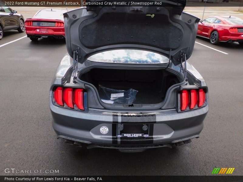 Carbonized Gray Metallic / Showstopper Red 2022 Ford Mustang GT Premium Fastback