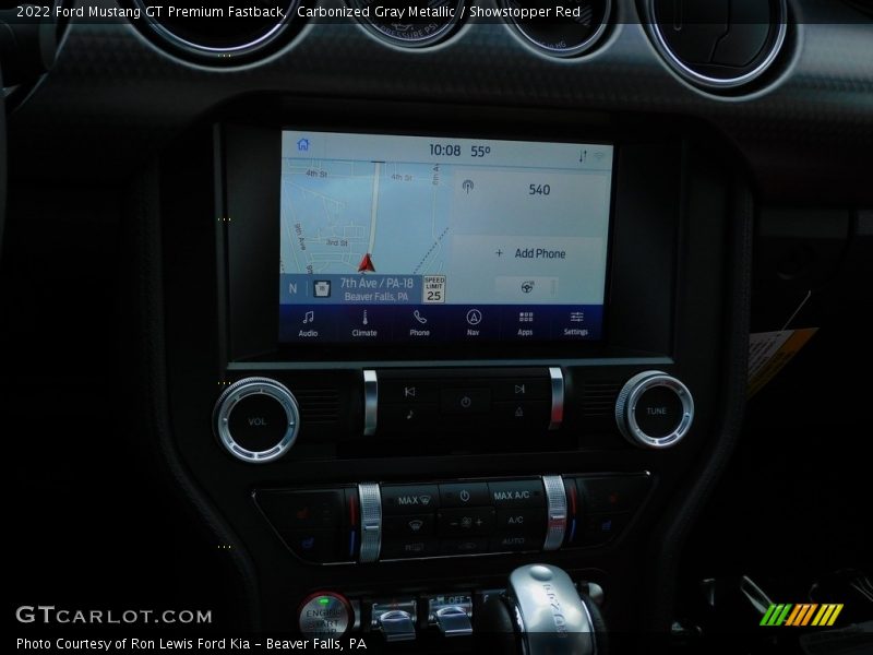 Carbonized Gray Metallic / Showstopper Red 2022 Ford Mustang GT Premium Fastback