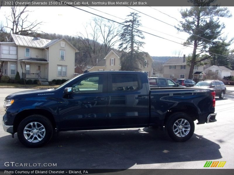 Northsky Blue Metallic / Jet Black 2022 Chevrolet Silverado 1500 LT Crew Cab 4x4