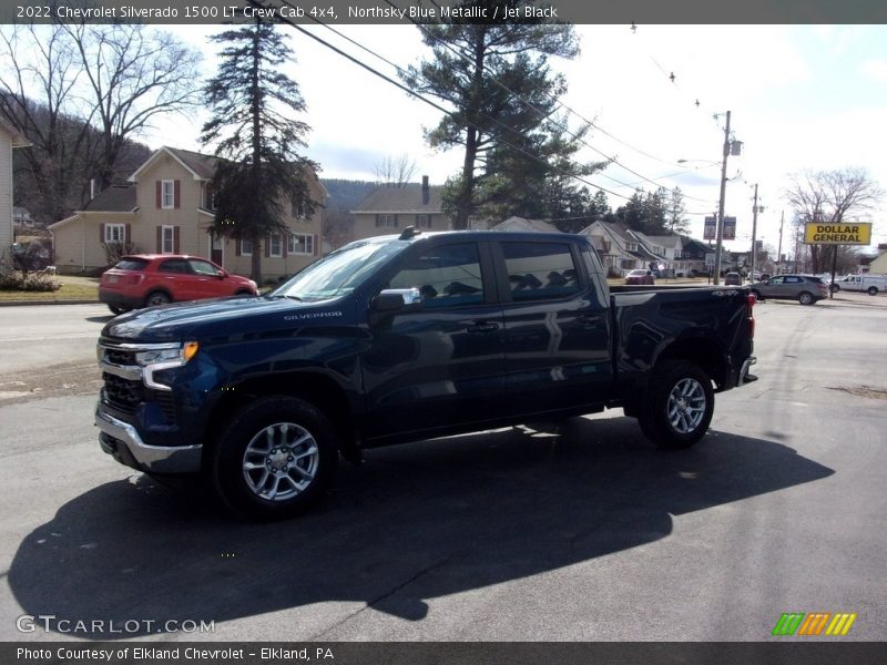 Northsky Blue Metallic / Jet Black 2022 Chevrolet Silverado 1500 LT Crew Cab 4x4