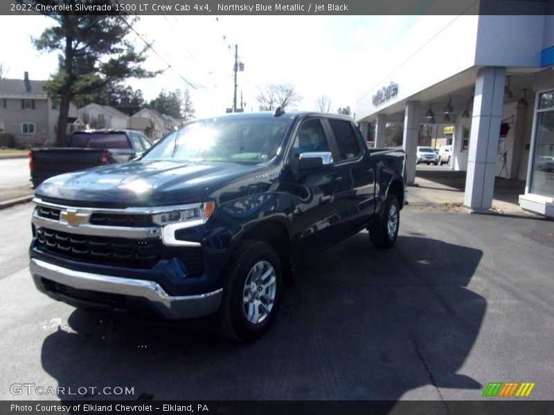 Northsky Blue Metallic / Jet Black 2022 Chevrolet Silverado 1500 LT Crew Cab 4x4