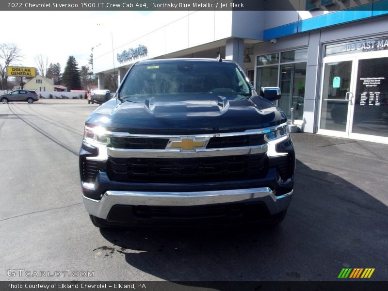 Northsky Blue Metallic / Jet Black 2022 Chevrolet Silverado 1500 LT Crew Cab 4x4