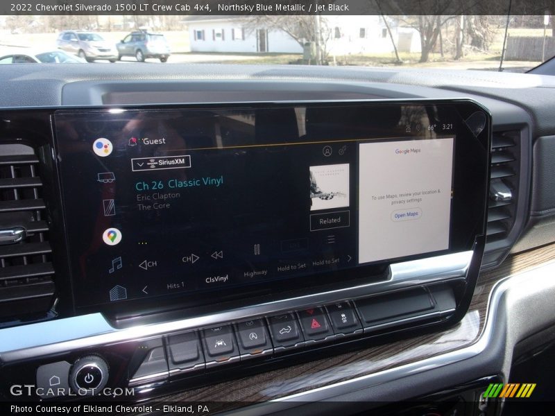 Northsky Blue Metallic / Jet Black 2022 Chevrolet Silverado 1500 LT Crew Cab 4x4