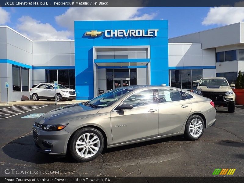 Pepperdust Metallic / Jet Black 2018 Chevrolet Malibu LT