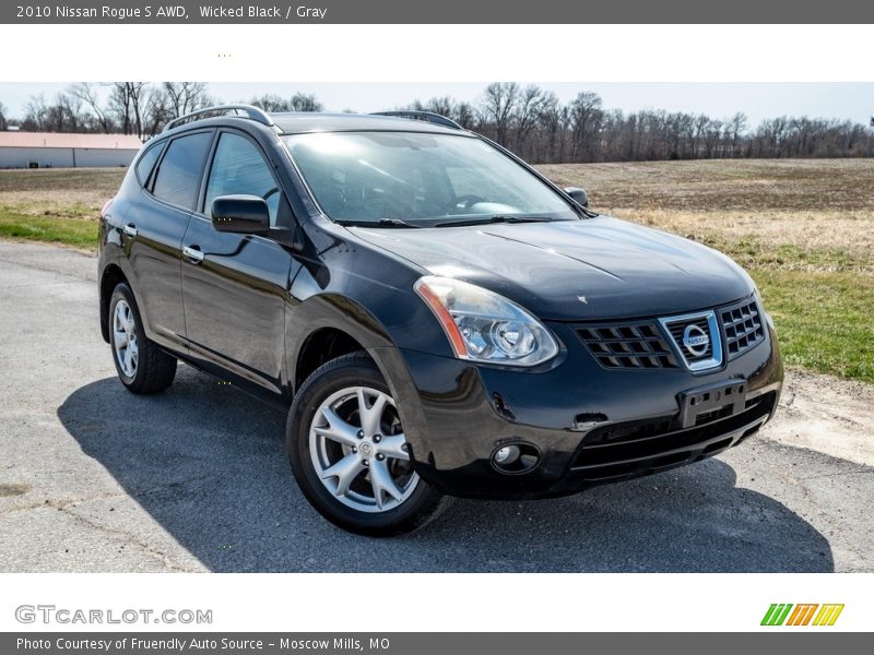Wicked Black / Gray 2010 Nissan Rogue S AWD