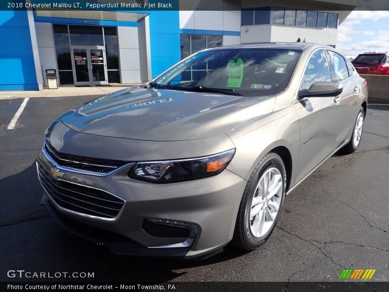 Pepperdust Metallic / Jet Black 2018 Chevrolet Malibu LT