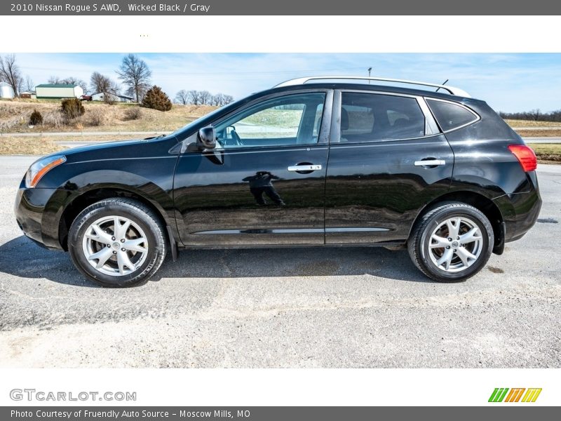 Wicked Black / Gray 2010 Nissan Rogue S AWD