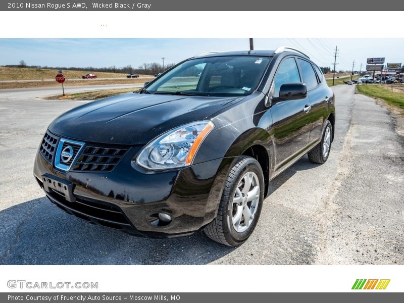 Wicked Black / Gray 2010 Nissan Rogue S AWD