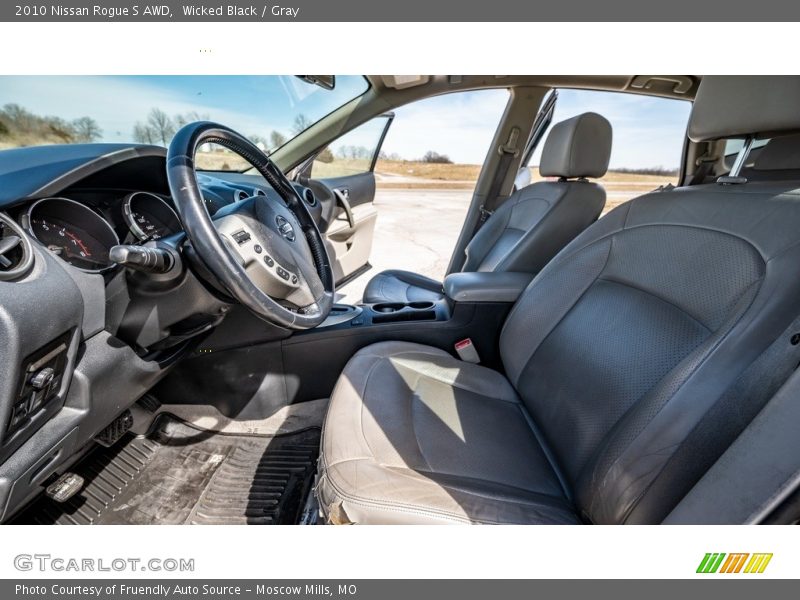 Wicked Black / Gray 2010 Nissan Rogue S AWD