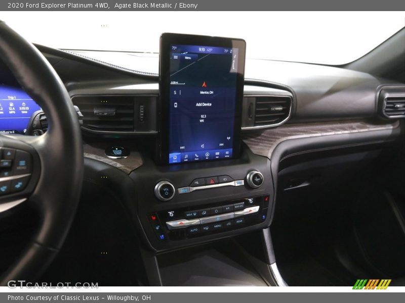 Agate Black Metallic / Ebony 2020 Ford Explorer Platinum 4WD
