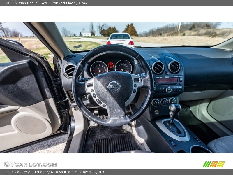 Wicked Black / Gray 2010 Nissan Rogue S AWD