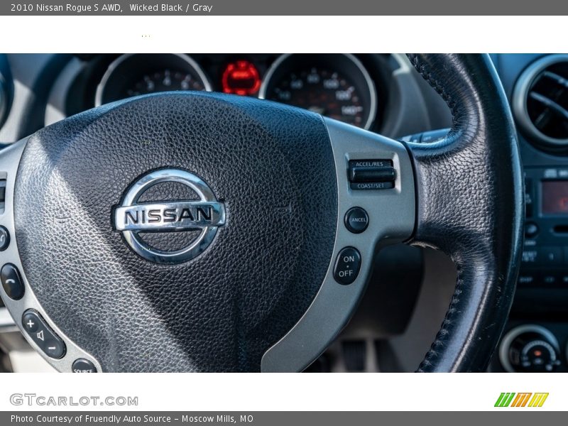 Wicked Black / Gray 2010 Nissan Rogue S AWD