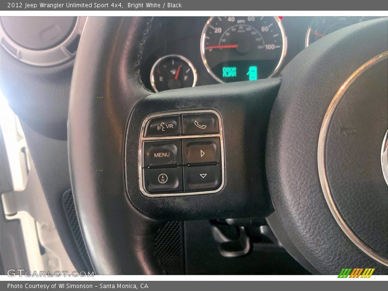 Bright White / Black 2012 Jeep Wrangler Unlimited Sport 4x4