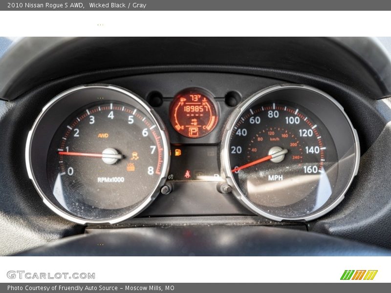 Wicked Black / Gray 2010 Nissan Rogue S AWD