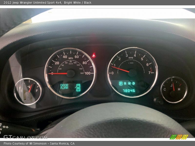 Bright White / Black 2012 Jeep Wrangler Unlimited Sport 4x4
